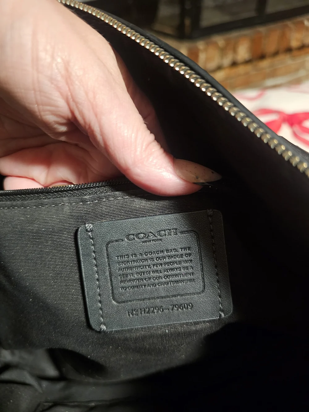 Coach Black Signature Zip-Top Tote